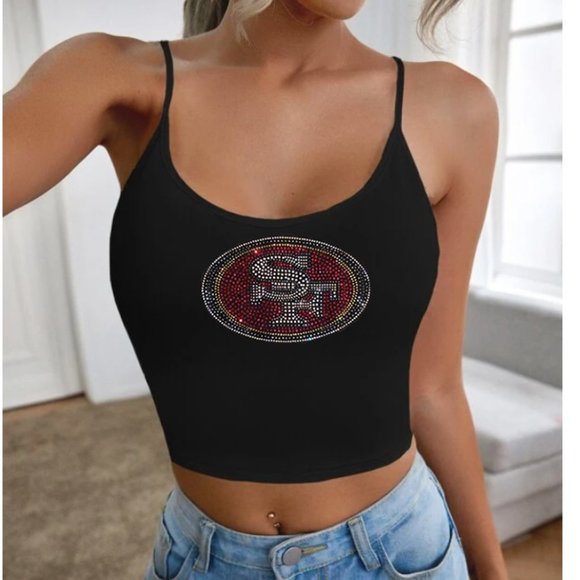 49ers Rhinestone Cami Top - Picture 1 of 2